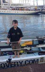 Ben on the boat